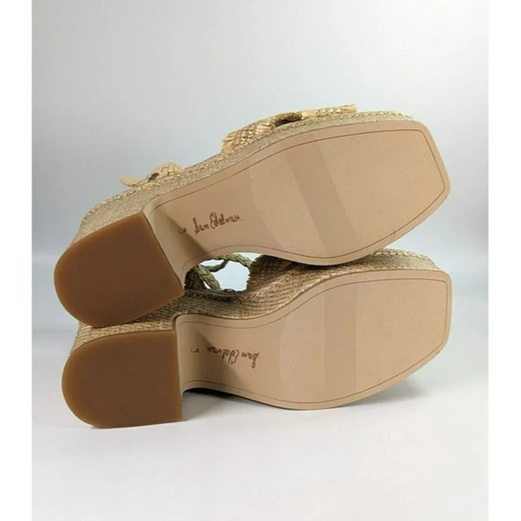 Sam Edelman Women's Tate Woven Raffia Ankle-Strap Platform Size 9 (MSRP $170) - Picture 8 of 10